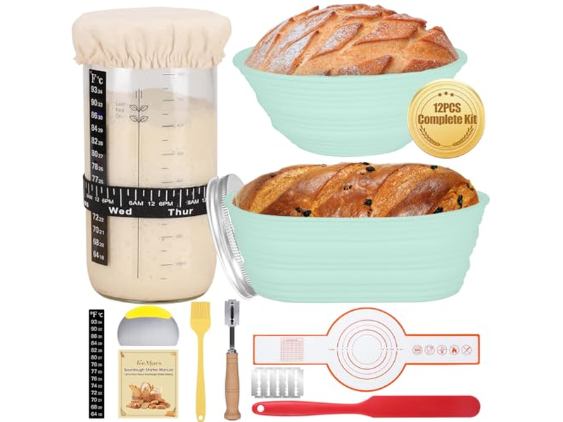 9 Inch Bannetons Basket For Bread Dough Sour Tools Baking Kit Round Set Making