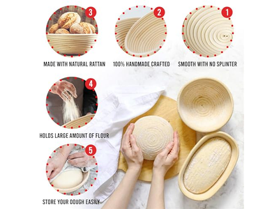 Baking Ingredients Gift Basket Proving Baskets For Bread Wicker Proofing