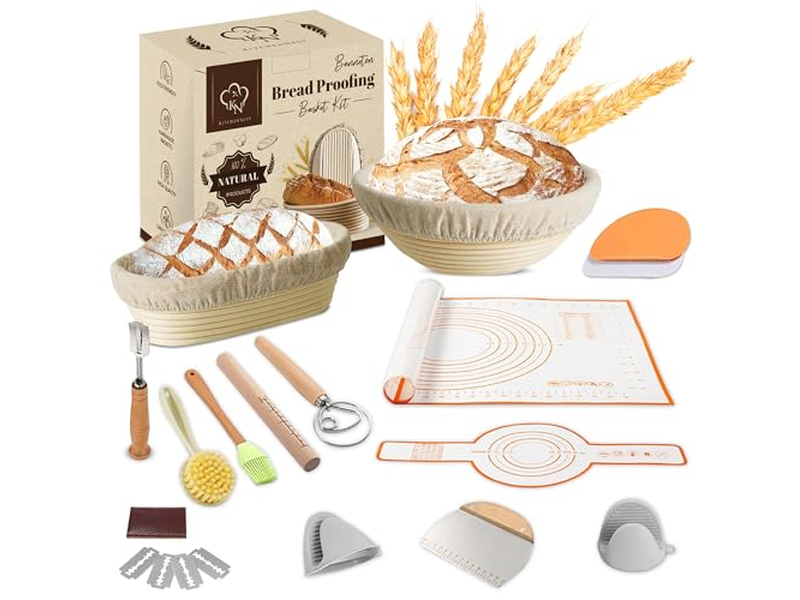 Baking Tools Mats Wood Bread Basket Proofing With Lid Cover Prime