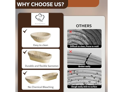 Baking Tools Mats Wood Bread Basket Proofing With Lid Cover Prime