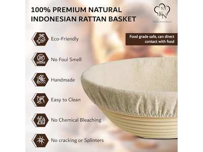 Baking Tools Mats Wood Bread Basket Proofing With Lid Cover Prime