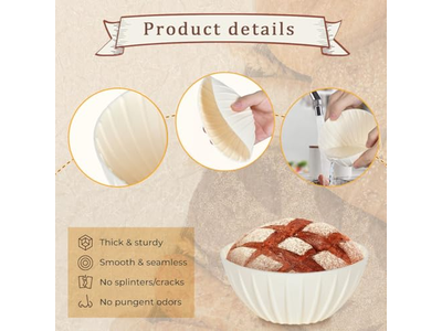 Baking Utensils Round Bread Basket Proofing Crafts Oval Set Of 2 Banneton Kit