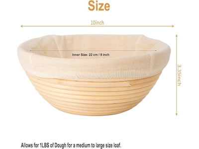 Banneton Bread Proofing Basket Kit 2 With Accessories Sourdough Set Of Round
