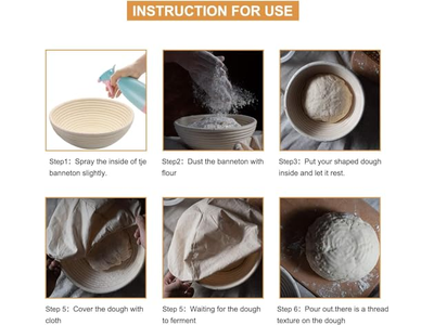 Banneton Bread Proofing Basket Kit 2 With Accessories Sourdough Set Of Round