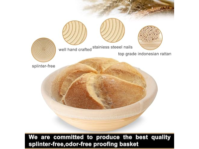 Banneton Bread Proofing Basket Kit 2 With Accessories Sourdough Set Of Round