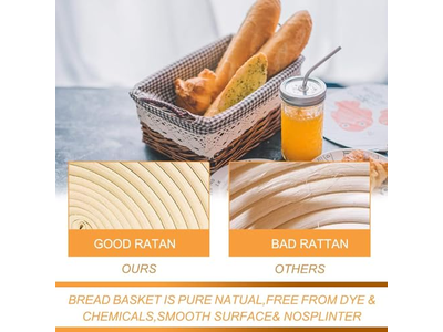 Banneton Bread Proofing Basket Kit 2 With Accessories Sourdough Set Of Round