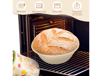 Banneton For Artisan Bread Using A The First Time 10 Inch Cover Oval 8P Liner