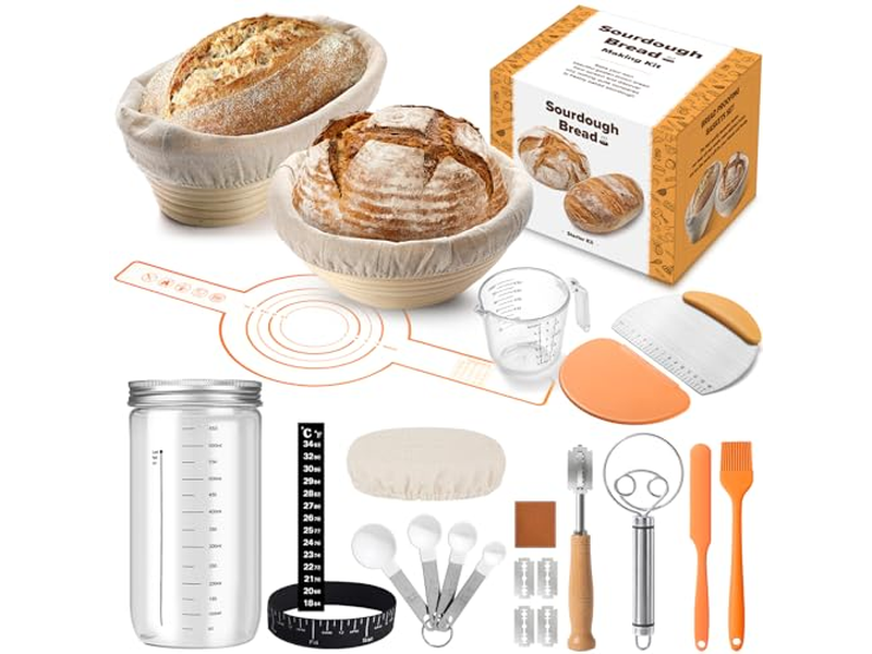 Banneton Proofing Basket Large Oval Bread 25Cm 10 Inch Round Premium Fermetation