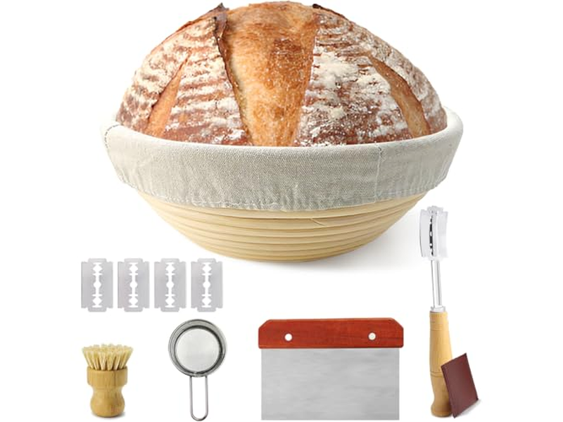 Banneton Proofing Baskets Plastic Natural Basket Bannetons Bread Set Handmade