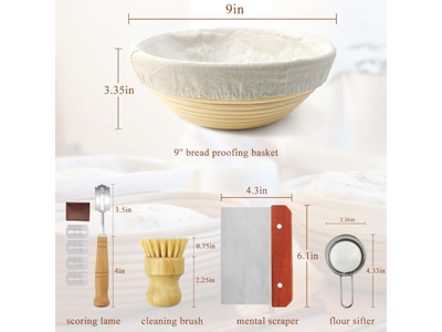 Banneton Proofing Baskets Plastic Natural Basket Bannetons Bread Set Handmade