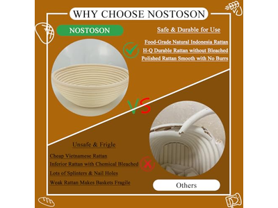 Banneton Proofing Baskets Plastic Natural Basket Bannetons Bread Set Handmade