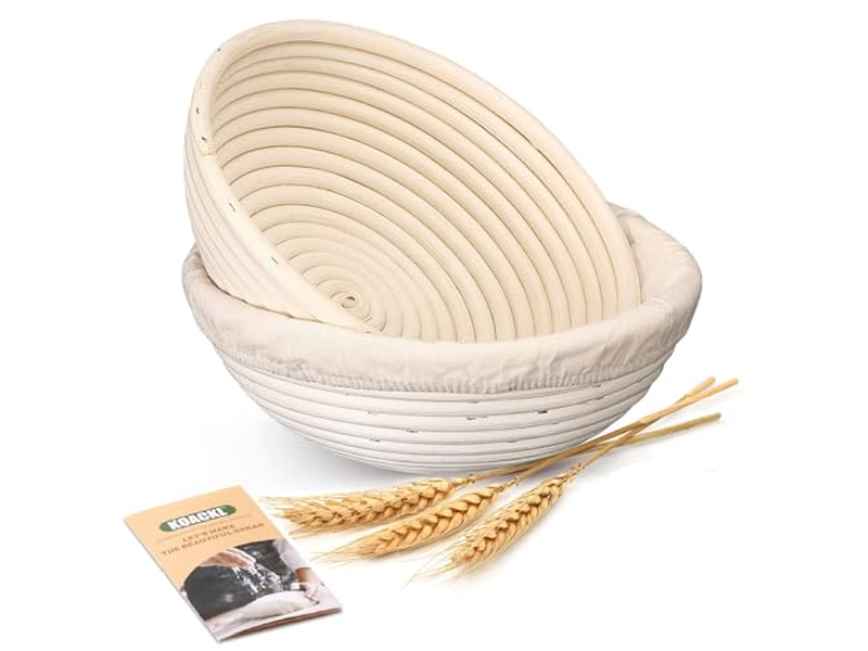 Basket Banneton Wicker 6 Inch Bamboo Rounded Plastic 9 Bannetons Proofing