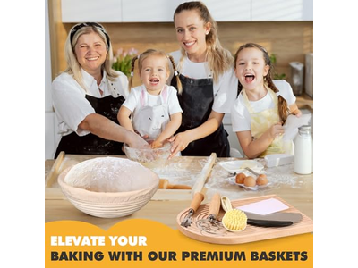 Basket Banneton Wicker 6 Inch Bamboo Rounded Plastic 9 Bannetons Proofing