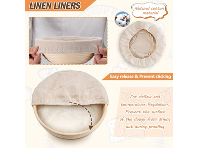 Basket Breading Scone Brownie Cake Muffins Wooden Baking Sourdough Loaf Baton