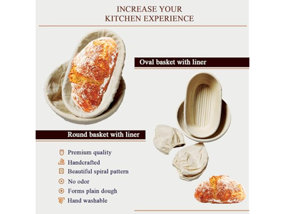 Benetton Bread Basket Prrofing Reusable With Lid Miniature Proofing Proving