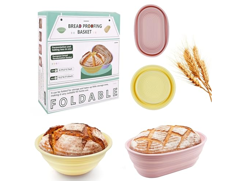 Bread Baskets For Kitchen Counter Rattan Round Serving Basket