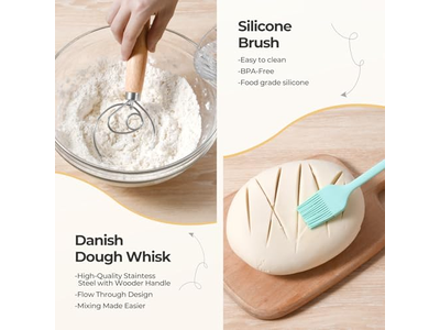 Bread Baskets For Serving With Cloth Banneton Proofing Basket Scraper Lame