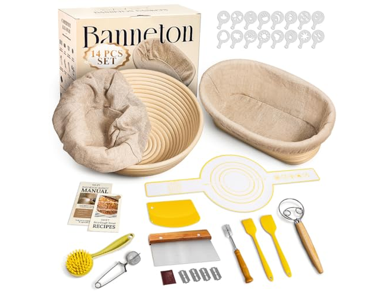 Bread Bowls For Serving Benneton Proofing Basket Set Of 2 10 Inch Baskets