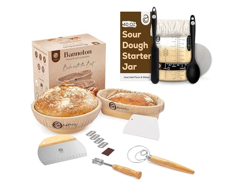 Bread Mixing Scraper Baking Dough Tool Set Plastic Baker Cloth For