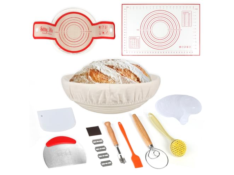 Bread Proofing Basket Round And Oval Proving 2 Packs 9 Inch Baking Plastic