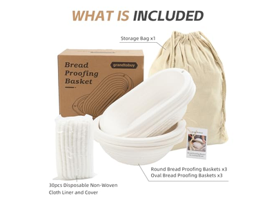 Bread Sourdough Tray Cane Proofing Basket Serving Pans Proof Bowl 9 Inch Wicker