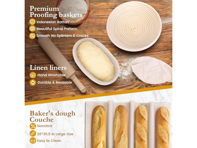 Cleaning Banneton Baskets Cane Uk A Basket Oval Bread With Liner Silicone Mini