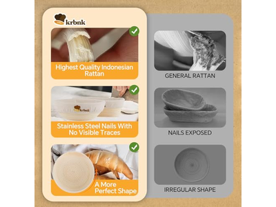 Indonesian Rattan Bread Bowl Sourdough Bread Baking