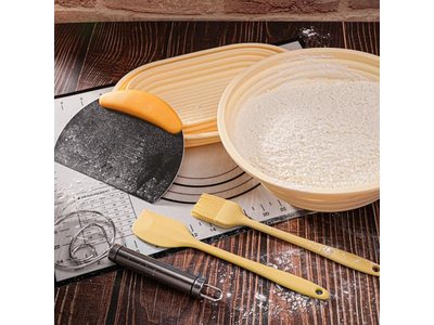 Wood Pulp Bannetons Oval Bread Banneton Cane Rattan With Liners 9 Inch