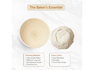 8 9 10 Inch Banneton <u><a href='https://www.bannetonbasket.com'>proofing baskets</a></u> Rattan Round And Oval