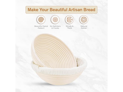 8 9 10 Inch Banneton <u><a href='https://www.bannetonbasket.com'>proofing baskets</a></u> Rattan Round And Oval
