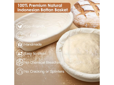 Baker'S Bread Baskets Air Fryer Liner Baking Tray Basket 9 Inch Wicker