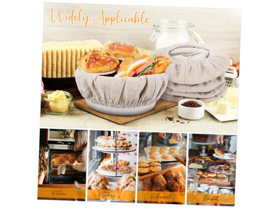 Baking Supplies Dough Bread Making Utensils Basket With Lid Set Of 2
