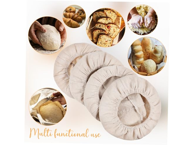 Baking Supplies Dough Bread Making Utensils Basket With Lid Set Of 2