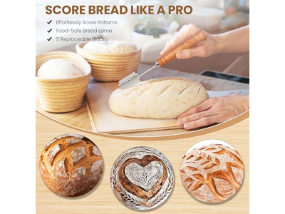 Banneton <u><a href='https://www.bannetonbasket.com'>bread proofing basket</a></u> Set of 2