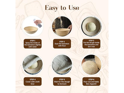 Banneton Kit Pack Mini Oval 250G 750G Best Liner Round Lined Willow Rattan