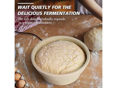 Banneton Proofing Basket With Cloth Vietnam Willow Rattan Bowl Breads Baskets