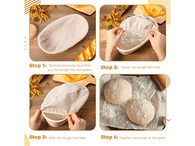 Benetton Proofing Basket 23Cm Oval Round Shaped Dough Pastry Liner Bread