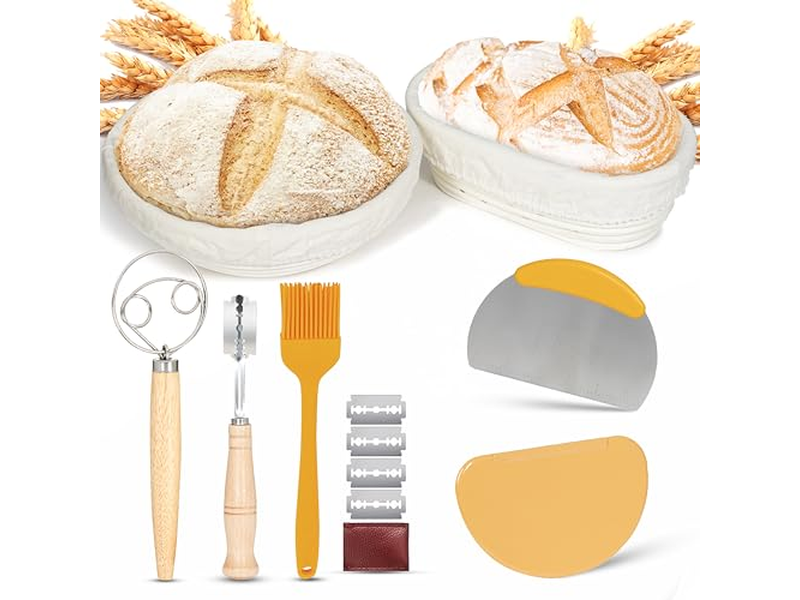 Benneton Proofing Basket Round Bread Cloth For Homemade Rattan With Cover Set