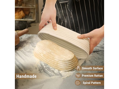 Bread Basket With Warming Stone Pack Liner 5In Making Supply Banenton