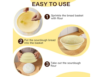 Bread Baskets For Kitchen Counter Rattan Round Serving Basket