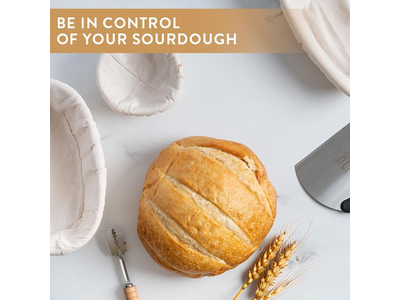 Bread Baskets For Serving With Cloth Oval Rattan Fermentation Basket