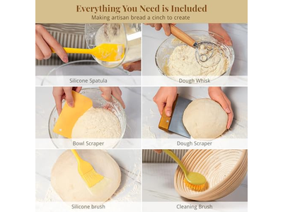 Bread Bowls For Serving Benneton Proofing Basket Set Of 2 10 Inch Baskets