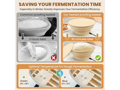 Bread Wicker Basket Oval Baskets Dough Scraper Sourdough Pan Container