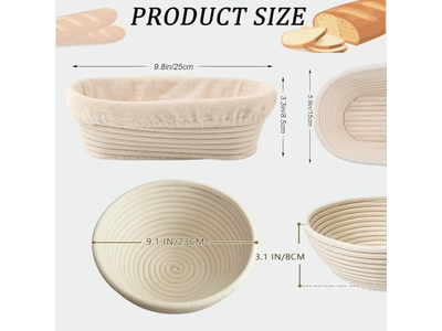 China Manufacturer Banneton Bread Proof Basket Dough Scraper Bamboo
