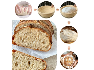 China Manufacturer Banneton Bread Proof Basket Dough Scraper Bamboo