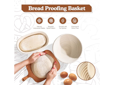 Cloth Liners For Baskets Circular Baking Basket Bread Warmer With Stone Bulk