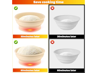 Collapsible Proofing Bread Basket Drain Baking Scale Flat Roof Rack Black