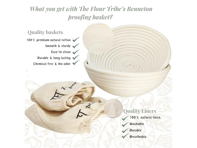 Dough And Bread Baguette Basket Rounded Banneton Baskets Plastic