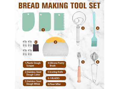 Dough Scraper Bowl Sourdough Bread Baking Pan Small Round Basket 10 Inch