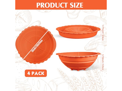 Fermentation Basket Bread Bannetons <u><a href='https://www.bannetonbasket.com'>proofing baskets</a></u> Banneton 10 Inch Set Of 2